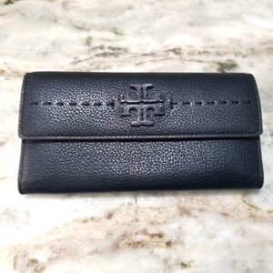 Tory Burch Black Leather Wallet